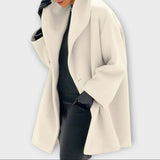 Jelena – Stylový dlouhý zimní kabát s volným střihem