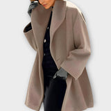 Jelena – Stylový dlouhý zimní kabát s volným střihem