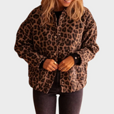 Brina – Stylový kabát s elegantním leopardím vzorem