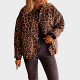 Brina – Stylový kabát s elegantním leopardím vzorem