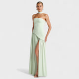 Maliyah Šaty - Asymetrický střih v mátové barvě