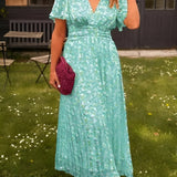 Sandra | Elegantní maxi šaty s V výstřihem