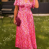 Sandra | Elegantní maxi šaty s V výstřihem