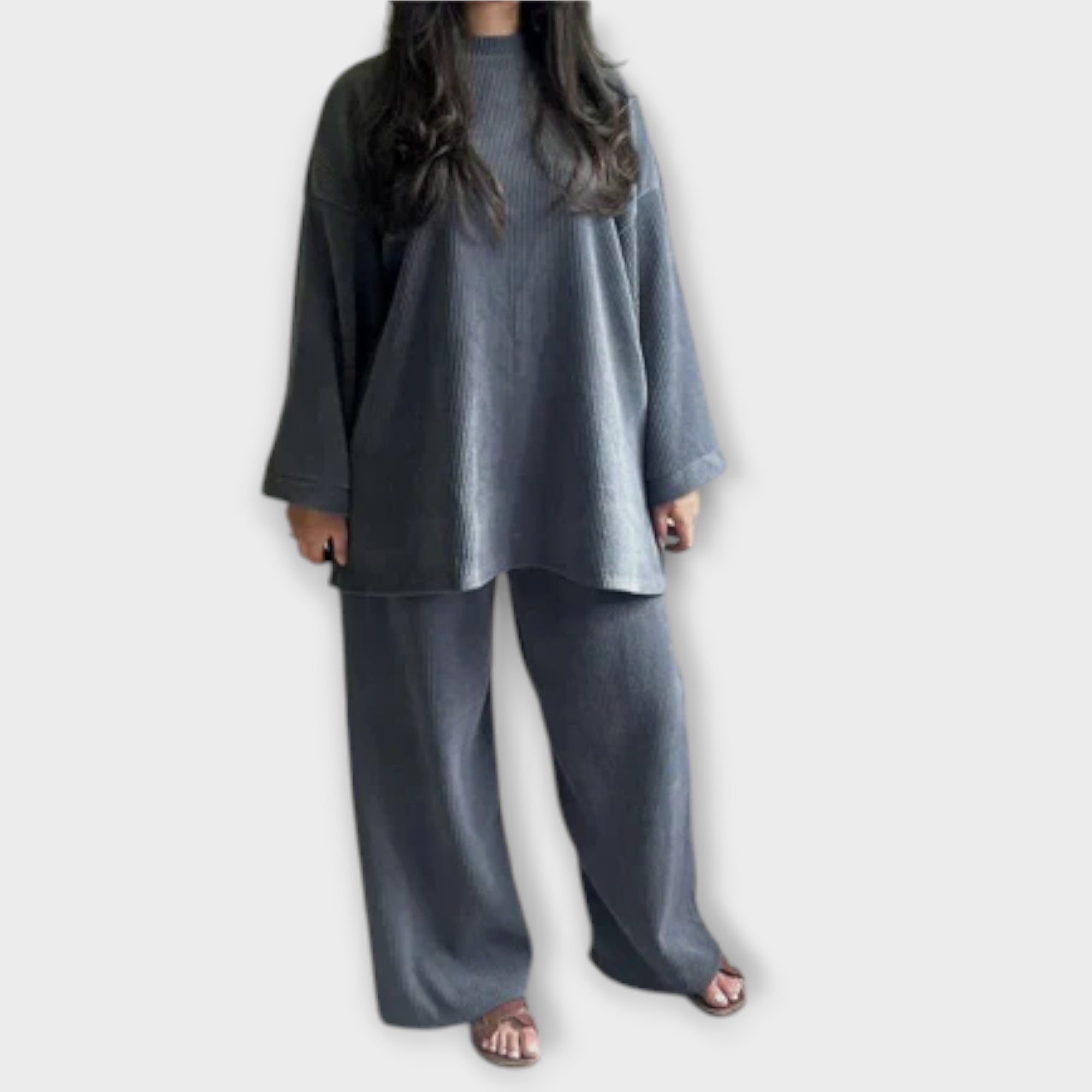 Ingrid – Plus Size Set with Ribbed Design