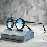 Alex – Kulaté retro sluneční brýle z kovu" can be rewritten as: "Alex – Kovové kulaté retro sluneční brýle