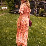 Sandra | Elegantní maxi šaty s V výstřihem